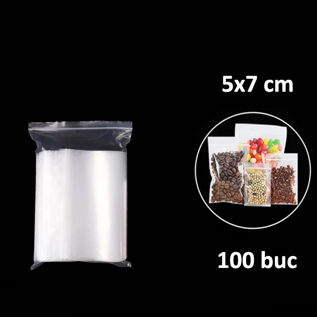 Punga cu fermoar tip Zip 50x70 mm, set 100 bucati - imagine 14